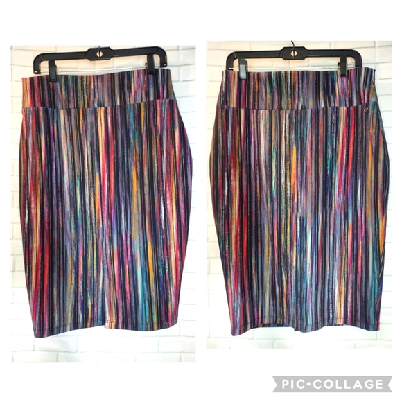 Part Two A-line skirt - multi stripe/multi-coloured